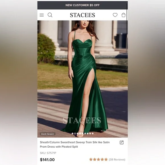 Green Formal Gown | Color: Green | Size: 6 | Abbie_Ricks's Closet
